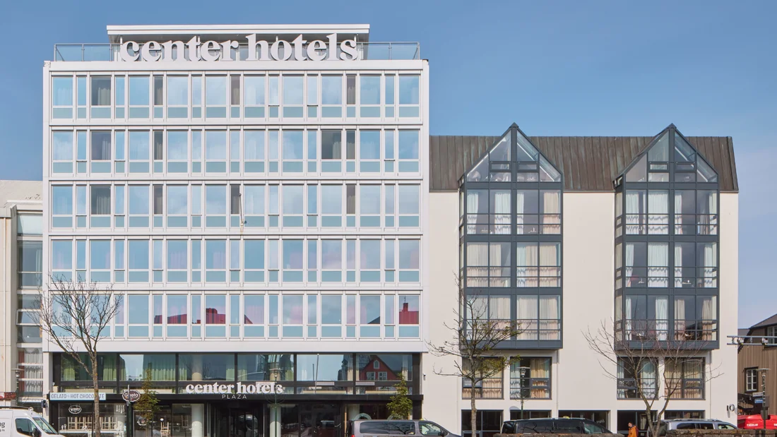 Exterior of Center Hotels Plaza in downtown Reykjavik